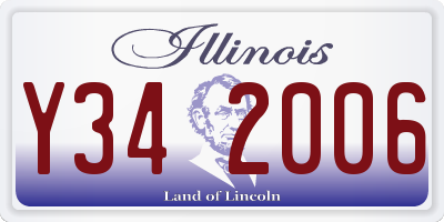IL license plate Y342006