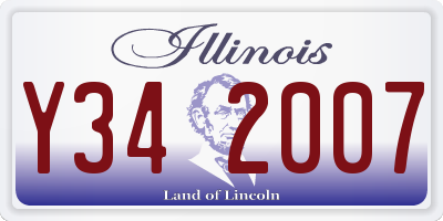 IL license plate Y342007