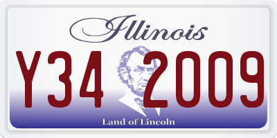 IL license plate Y342009