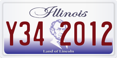 IL license plate Y342012