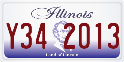 IL license plate Y342013
