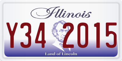 IL license plate Y342015