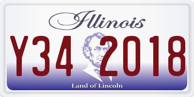 IL license plate Y342018