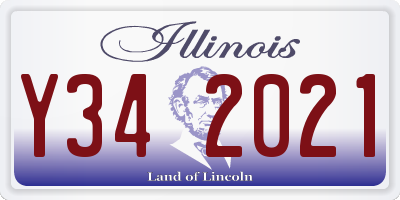IL license plate Y342021