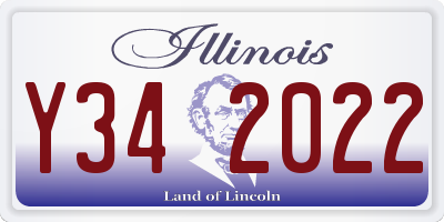 IL license plate Y342022