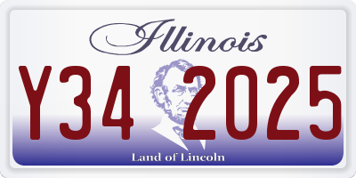 IL license plate Y342025