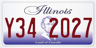 IL license plate Y342027