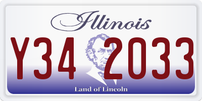 IL license plate Y342033