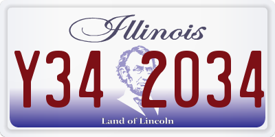 IL license plate Y342034