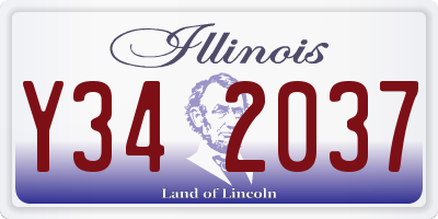 IL license plate Y342037