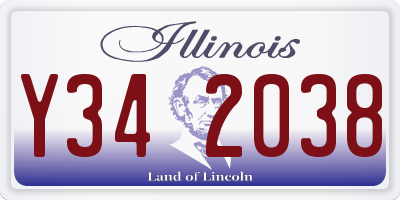 IL license plate Y342038