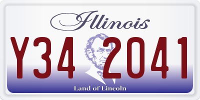 IL license plate Y342041