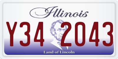 IL license plate Y342043