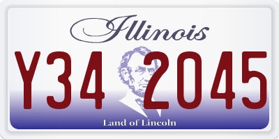 IL license plate Y342045