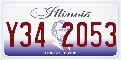 IL license plate Y342053