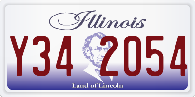 IL license plate Y342054