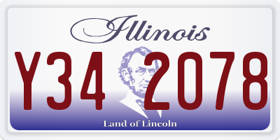 IL license plate Y342078