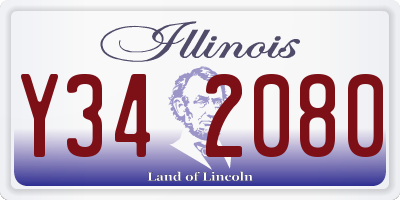 IL license plate Y342080