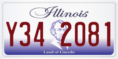 IL license plate Y342081