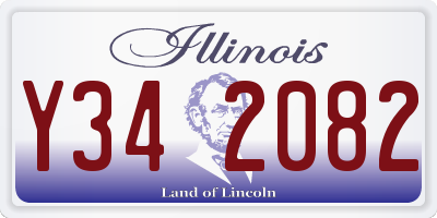 IL license plate Y342082