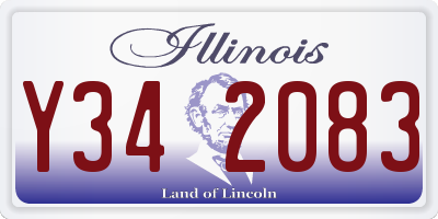 IL license plate Y342083