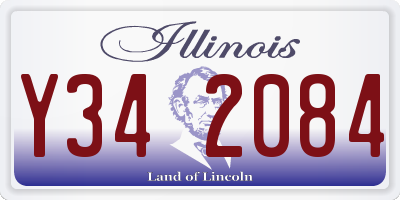 IL license plate Y342084