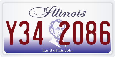 IL license plate Y342086