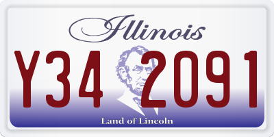 IL license plate Y342091