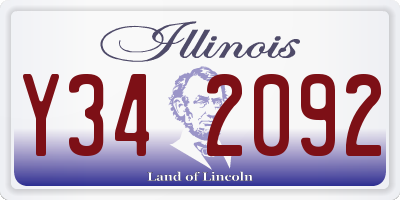 IL license plate Y342092