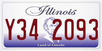 IL license plate Y342093