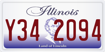 IL license plate Y342094