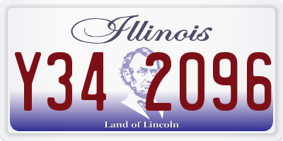 IL license plate Y342096
