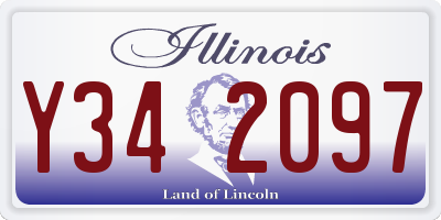 IL license plate Y342097