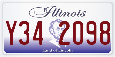 IL license plate Y342098