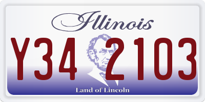 IL license plate Y342103