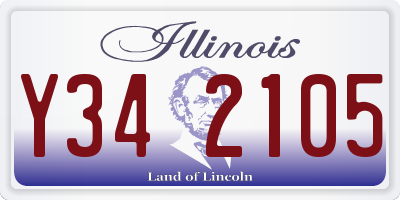 IL license plate Y342105