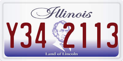 IL license plate Y342113