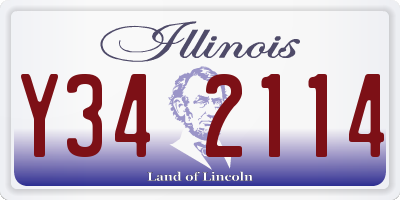 IL license plate Y342114