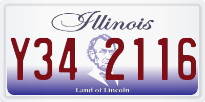 IL license plate Y342116