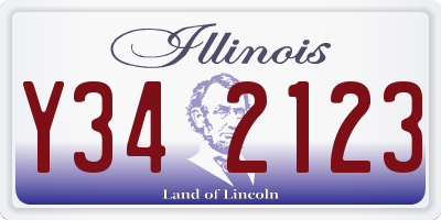 IL license plate Y342123