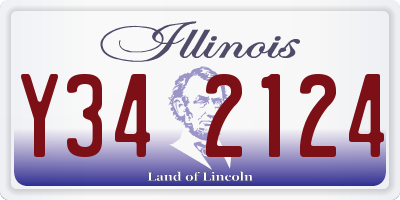 IL license plate Y342124