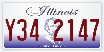 IL license plate Y342147