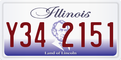 IL license plate Y342151