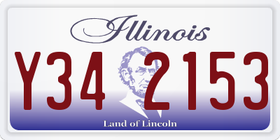 IL license plate Y342153