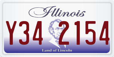 IL license plate Y342154