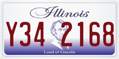 IL license plate Y342168