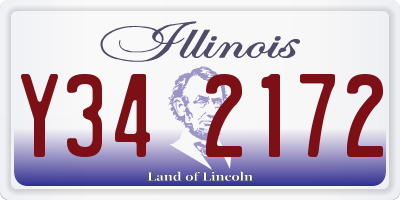 IL license plate Y342172