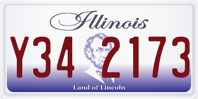 IL license plate Y342173