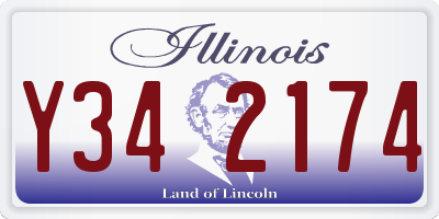 IL license plate Y342174