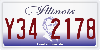 IL license plate Y342178